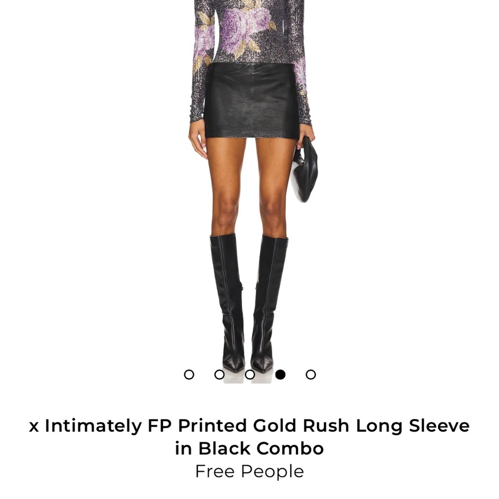 Intimately FP Printed Gold Rush Long Sleeve in Black Combo